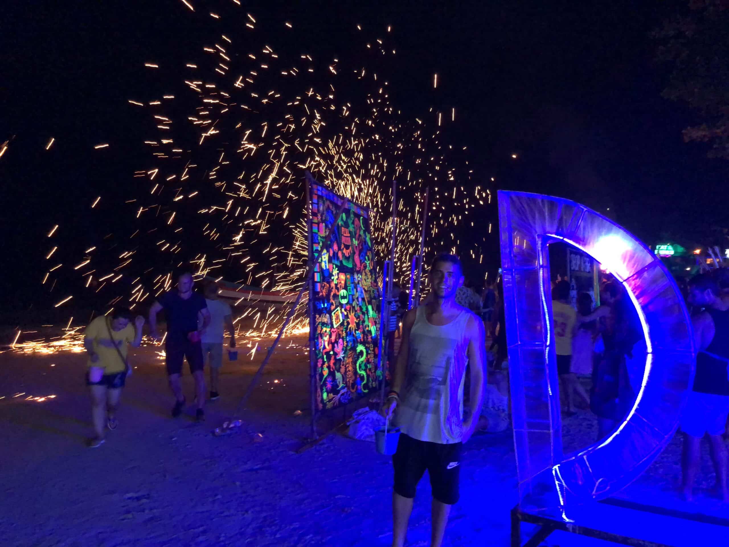Espectáculos fuego full moon party Tailandia
