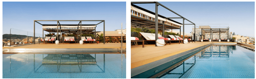 Hoteel infinity pool Barcelona