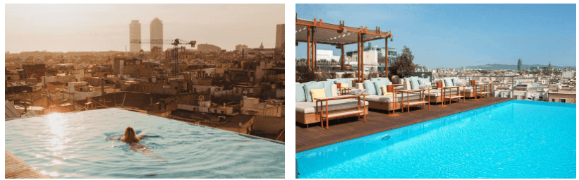 Hotel con piscina vistas espectaculares Barcelona