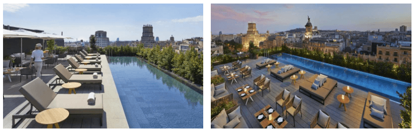 Hoteles con piscina infinita Barcelona