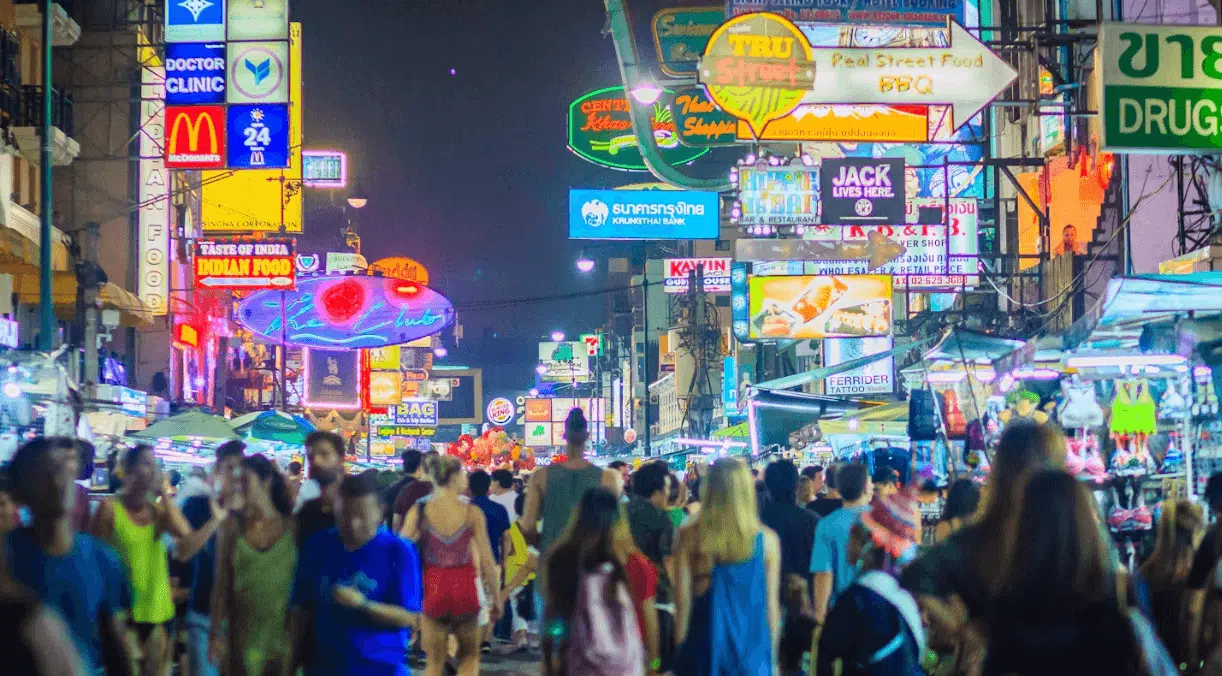 Khao San Road Bangkok de fiesta
