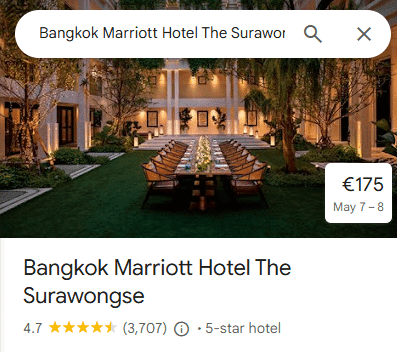 Marriot infinity pool bangkok reseña