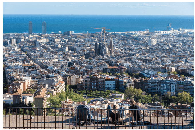 Mejor mirador para tomar fotos Barcelona skykine