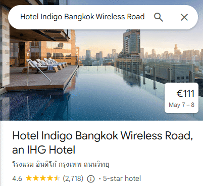 hotel Indigo Bangkok infinity pool