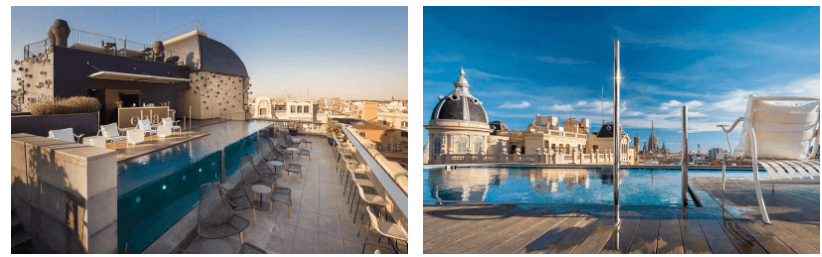 piscina con vistas Barcelona