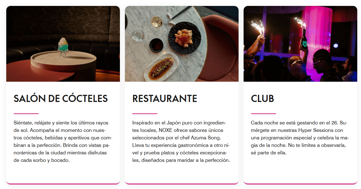 w hotel barcelona rooftop bar con discoteca y restaurante