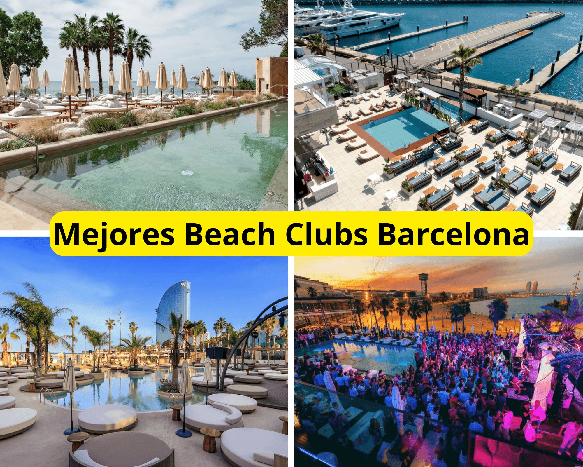 Mejores beach clubs Barcelona