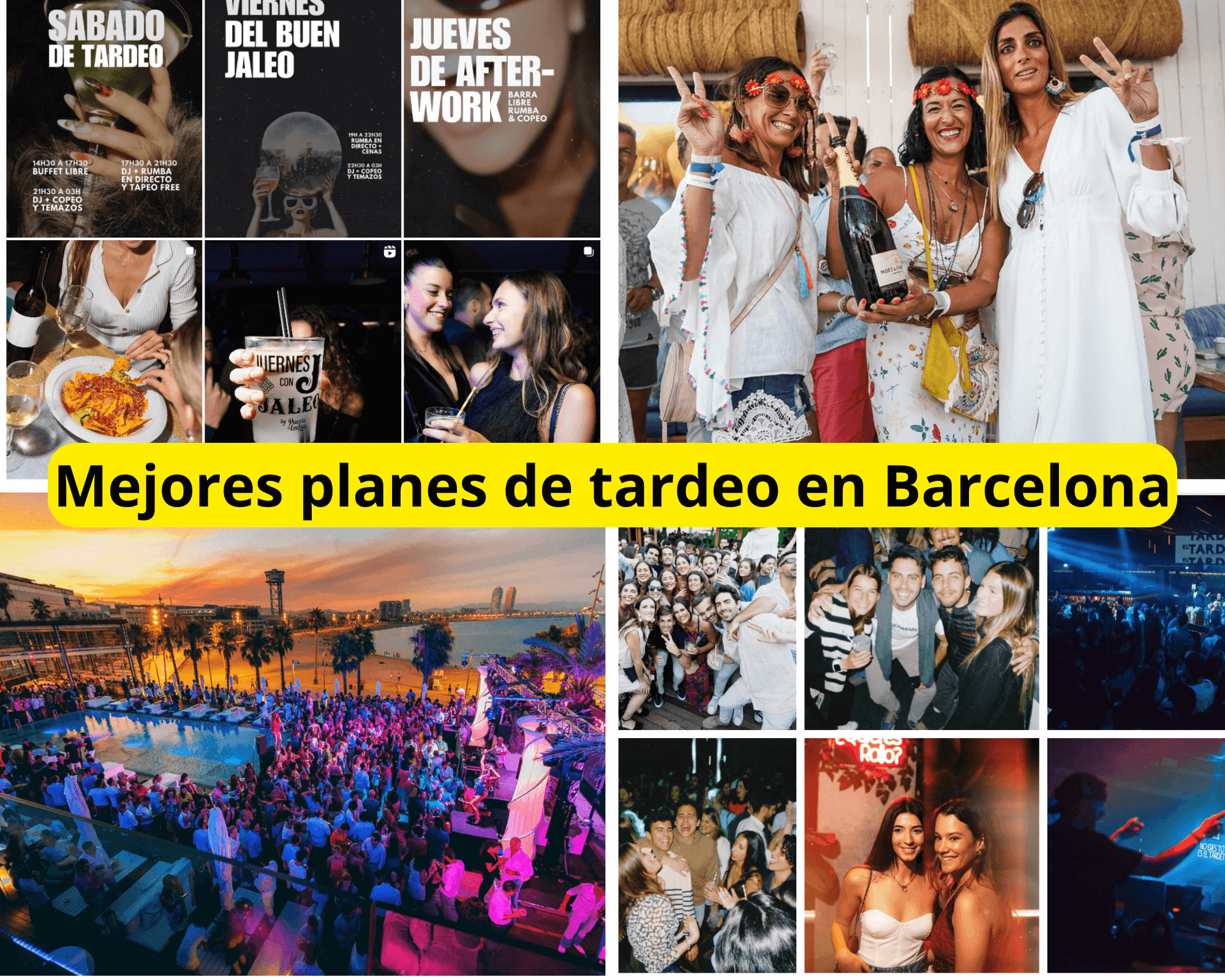 Mejores planes de tardeo en Barcelona