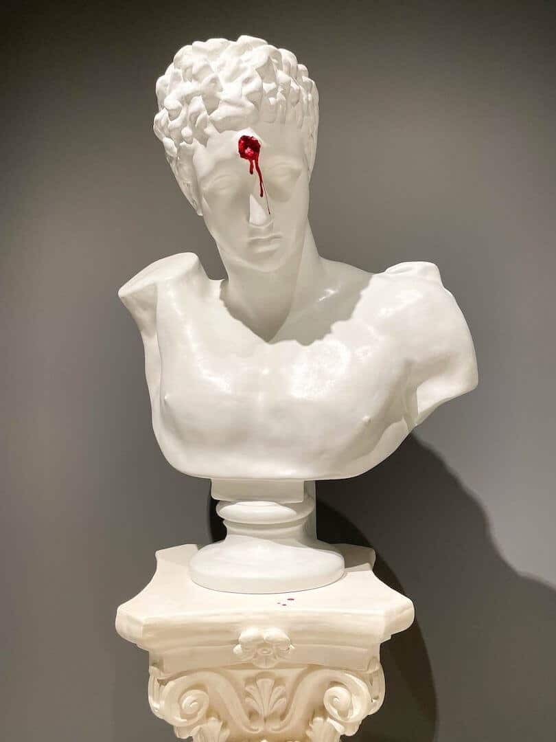 Obra de arte Bansky en el Moco Museum Barcelona