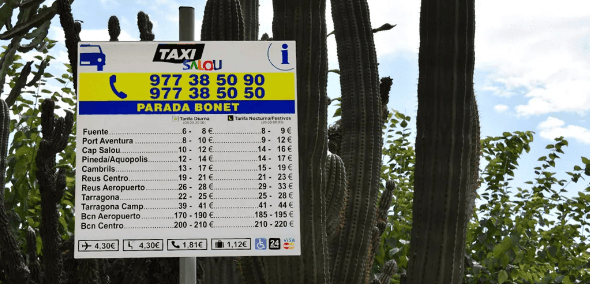 Precios taxi Salou